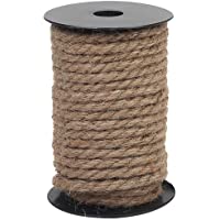 Vivifying Cuerda de yute de 8 mm- cuerda natural resistente para manualidades- poste rascador de gato- paquete (marrón)